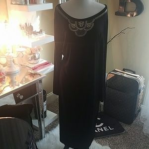 Vince Camuto Embellished Black Dress